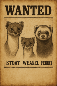 20250604_1328_Wanted_ Stoat, Weasel, Ferret_simple_compose_01jww8smw7fbvv568afjvghqaq 20250604_1328_Wanted_ Stoat, Weasel, Ferret_simple_compose_01jww8smw7fbvv568afjvghqaq