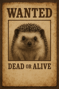 20250604_1334_Hedgehog Wanted Poster_simple_compose_01jww94rkkf2x82ha7k4754t7z 20250604_1334_Hedgehog Wanted Poster_simple_compose_01jww94rkkf2x82ha7k4754t7z